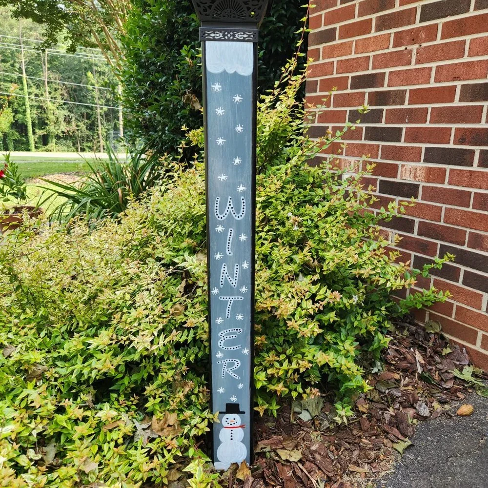 Garden Peace Pole Hand Painted Solar Light and Wire Stand Customized Yard Art